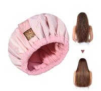Cuffia per capelli con balsamo profondo, cuffia riscaldata per condizionamento profondo, cuffia per balsamo ai semi di lino, con cuffie per la doccia, per uso domestico e salone, asciugatura dei