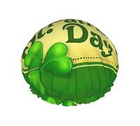 Cuffia per capelli con stampa Happy St. Patrick'S Day, con fascia elastica regolabile e vibrante, cuffia da doccia da donna, riutilizzabile e impermeabile