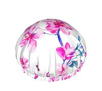 Cuffia per capelli da a Cuffia da bagno grande con inchiostro rosa Cuffia per capelli portatile Grace Cuffia da a impermeabile regolabile per vasca da bagno Spa da bagno