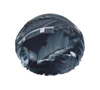 Cuffia per capelli da doccia, da donna, riutilizzabile, impermeabile, a doppio strato, con cinghia elastica, taglia unica