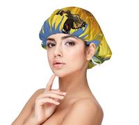 Cuffia per capelli in raso con farfalle sui girasoli, cuffia per dormire, morbida cuffia per dormire a doppio strato in seta avvolgente per capelli lunghi ricci naturali