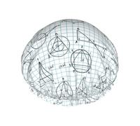 Cuffia per capelli per doccia, con stampa di equazioni matematiche, a doppio strato, riutilizzabile, impermeabile, grande cuffia da doccia per donne, cuffia per capelli per doccia con fodera in PEVA e