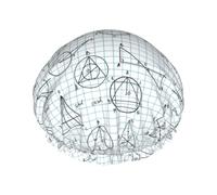 Cuffia per capelli per doccia, con stampa di equazioni matematiche, a doppio strato, riutilizzabile, impermeabile, grande cuffia da doccia per donne, cuffia per capelli per doccia con fodera in PEVA e