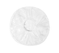 Cuffia per capelli usa e getta Charlotte, in plastica, elastica, impermeabile, trasparente, aderente, per bagno, cucina, hotel, barbiere, spa, saloni di bellezza, viaggi, 100 pezzi
