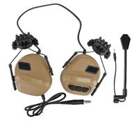 Cuffia per casco strategica con microfono, comoda imbottitura in spugna, staffa girevole a 360° per softair, fitness, adatta per circonferenza della testa da 51 a 63 cm