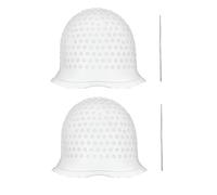 Cuffia Per Colpi Di Sole In Silicone Trasparente Morbido Con Foratura Facile Uncinetto Meches Capelli - Cappuccio Riutilizzabile Professionale Decolorazione Fai Da Te a Casa Pieghevole Viaggio