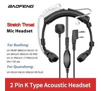 Cuffia per cuffie PTT con microfono acustico regolabile allungabile per Baofeng UV-5R BF-888S UV-21 PRO Quansheng UV K5 K6