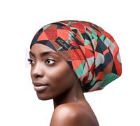 Cuffia per Dormire Regolabile Capelli Ricci Extra Large Foderati in Raso