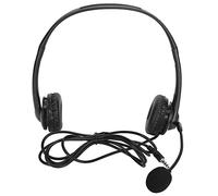 Cuffia per il servizio clienti, auricolare binaurale cablato per PC con cancellazione del rumore e microfono flessibile, cuffia stereo plug-and-play con connettori USB e 3,5 mm, (Modello da 3,5 mm)