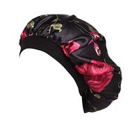 Cuffia per la caduta dei capelli Cuffia per dormire da donna Cuffia per dormire in raso di seta morbida Cuffia per capelli Cappello in seta Copricapo confortevole Ampia fascia elastica Attractive desi