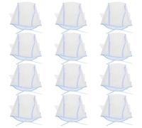 Cuffia per Mèches Usa e Getta Mantellina, 12 Pezzi Blu | Plastica Leggera Fori Piccoli e Visiera Protettiva, Copricollo Incluso, per Salone e Barberia Professionale