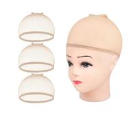 Cuffia per parrucca 1/3/5 PCS Parrucca Nera Tappi Netti Durevole Maglia Elastica Copertura Della Testa Cappello A Rete Close End Accessori for Lo Styling Dei Capelli for uomini e donne
