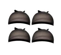 Cuffia per parrucca Cuffia for parrucca, cuffia for trasparente, sottile in nylon, copricapo multifunzionale e comodo Cuffietta per parrucca donna(Black 4 Pcs)