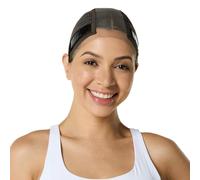 Cuffia per parrucca in silicone con pizzo da donna, con fascia regolabile, utilizzata per parrucche in pizzo e parrucche con top singolo, lascia che la parrucca sia senza colla (marrone, M)