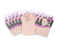Cuffia per parrucca, retina elastica per capelli, taglia unica, in rete di nylon (24 pezzi, beige)