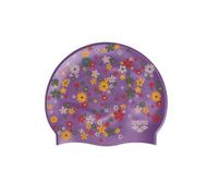 CUFFIA PISCINA ARENA SWIM CAP NUOTO MARE SILICONE FIORI FLOWER VIOLA