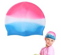 Cuffia Piscina Bambini, Cuffia da Nuoto in Silicone Impermeabile, Cuffie Piscina Donna Capelli Lunghi, Cuffia con Bordo Rinforzato Morbido per non Bagnare i Capelli in Piscina