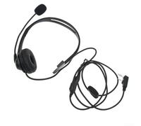 Cuffia PTT a 2 pin con microfono per ambienti rumorosi, compatibile con baofeng e per kenwood per serie tk per walkie talkie