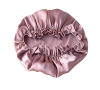 Cuffia Seta 100% pura seta di gelso notte berretto da notte for capelli cappelli a cuffia morbidi for le donne copertura for la testa avvolgere i capelli fascia elastica larga protezione for la perdit