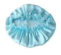 Cuffia Seta Berretto da notte in vera seta al 100% notte di seta pura avvolgere i capelli berretto da notte doccia Sap for le donne ragazza 19 Momme berretto da notte in raso per Donna Bambina(SKY BLU