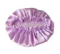 Cuffia Seta Berretto da notte in vera seta al 100% notte di seta pura avvolgere i capelli berretto da notte doccia Sap for le donne ragazza 19 Momme berretto da notte in raso per Donna Bambina(PURPLE)