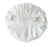 Cuffia Seta Berretto da Notte in Vera Seta al 100% Notte di Seta Pura Avvolgere i Capelli Berretto da Notte Doccia Sap for Le Donne Ragazza 19 Momme Berretto da Notte in Raso per Donna Bambina(White)