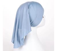 Cuffia seta capelli notte Cappello da donna in raso solido for dormire berretto notte for la cura dei capelli for uomo unisex Bonnet De Nuit turbante doccia(B-blue)