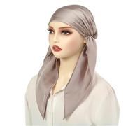 Cuffia seta capelli notte Cappello da donna in raso solido for dormire berretto notte for la cura dei capelli for uomo unisex Bonnet De Nuit turbante doccia(E-khaki)