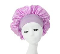 Cuffia seta capelli notte Cuffia for capelli in raso di seta for donne che dormono for a tesa larga for ricci da doccia for bambini uomini(Light purple)
