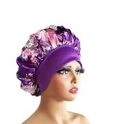 Cuffia seta capelli notte Cuffia for capelli in seta, cuffia in a doppio strato singolo satinato for le donne che dormono, cappello copricapo regolabile(1pc color10868)