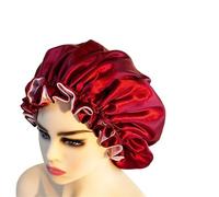 Cuffia seta capelli notte Cuffia for capelli in seta, cuffia in a doppio strato singolo satinato for le donne che dormono, cappello copricapo regolabile(1pc Color14)