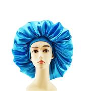 Cuffia Seta Capelli Notte Cuffia for capelli in seta, cuffia in seta a doppio strato singolo satinato for le donne che dormono, cappello copricapo regolabile(1pc Color2)