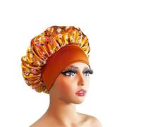 Cuffia Seta Capelli Notte Cuffia for capelli in seta, cuffia in seta a doppio strato singolo satinato for le donne che dormono, cappello copricapo regolabile(1pc color10865)