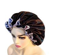 Cuffia Seta Capelli Notte Cuffia for capelli in seta, cuffia in seta a doppio strato singolo satinato for le donne che dormono, cappello copricapo regolabile(1pc Color13)