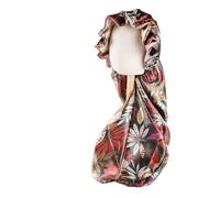 Cuffia Seta Capelli Notte Cuffietta in raso for donna, cuffia in seta for capelli ricci, cuffia for capelli in seta for dormire Cuffie in raso for donne nere, cuffia extra large(10996)