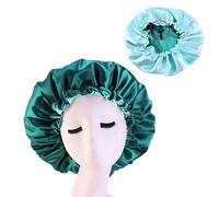 Cuffia seta capelli notte Grande cofano in raso Berretto da notte in seta for Cofano lungo in con fascia for la testa Avvolgere il bordo del for le donne Capelli ricci a treccia(Shuangceng Green)