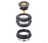 Cuffia sterzo ZS44 con cuscinetto sigillato da 44 mm, per sterzo diritto e affusolato da 3,8 cm, per mountain bike e bici da strada, colore nero