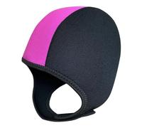 Cuffia Subacquea Neoprene 3mm con Sottogola Regolabile Rapida Asciugatura E Protezione Sole per attività Outdoor Come Nuoto Surf Kayak Immersioni, Nero Rosa Rossa