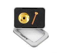 Cuffia superiore e kit distanziale con bullone per steli bicicletta da 28,6 mm, realizzato in lega resistente (oro)