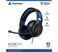 Turtle Beach Atlas 200 Cuffie Nero da gioco cablate con licenza ufficiale per PlayStation - driver Nanoclear da 50 mm, microfono flip-to-mute, cuscinetti in memory foam, archetto mobile