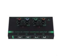 Cuffie a 4 canali a 6 canali per studio e uso live, per amplificatore audio stereo ultra compatto con adattatore di alimentazione, suono a basso rumore, compatibile con cuffie multiple (4 canali)