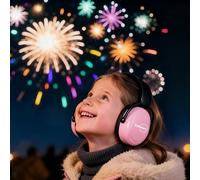 Cuffie Antirumore Bambini Protezione Udito Otoprotettori Riduzione di Rumore per dormire Studiando Aereo Concerti Fuochi d'artificio, Rosa