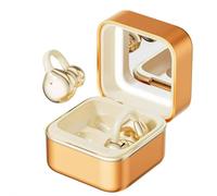 Cuffie auricolari a clip con specchio per il trucco, auricolari Bluetooth wireless da appendere, suono HD e lunga durata della batteria, IPX5 impermeabili, per la maggior parte dei telefoni Android