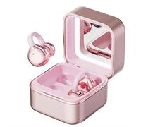 Cuffie auricolari a clip con specchio per il trucco, auricolari Bluetooth wireless da appendere, suono HD e lunga durata della batteria, IPX5 impermeabili, per la maggior parte dei telefoni Android