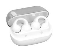 Cuffie Auricolari Aperte con Bluetooth 5.3 CVC Riduzione del Rumore delle Chiamate per Uomo Donna Design Leggero con Clip con Custodia di Ricarica (WHITE)