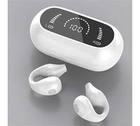 Cuffie auricolari Bluetooth 5.3 a conduzione ossea, senza fili, indolore, con clip, impermeabili, mini orecchini sportivi da corsa, con cancellazione del rumore, qualità HiFi, lunga durata della