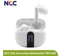 Cuffie Auricolari Bluetooth TWS ENC USB-C Bianco NCC S56 compatibile con vivo