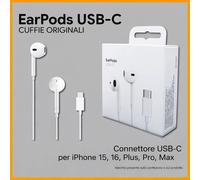 CUFFIE Auricolari microfono Apple USB-C Earpods OEM iPhone 15 16 17 Pro Nuovi