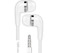 Cuffie auricolari Tech One TEC2905 con microfono, jack da 3,5 mm, bianche
