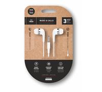 Cuffie auricolari TechOneTech Soft EarTech - Microfono integrato - Mini jack da 35 mm - Cavo da 120 m - Bianco